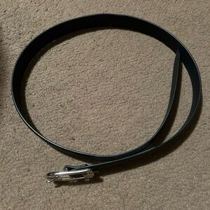 Calvin Klein Sleek Black Belt with Silver Buckle